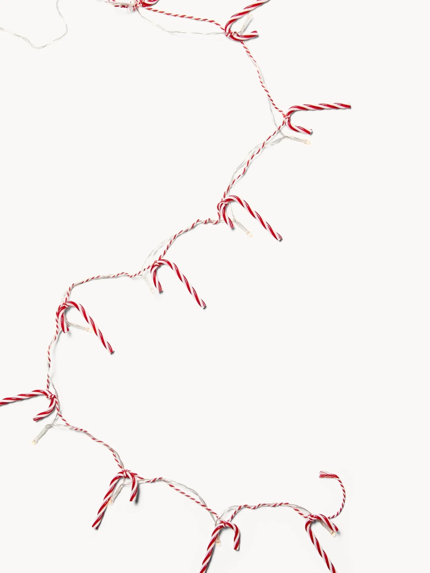 coincasa Luci Natalizie|Catena di luci a forma di candycane Rosso