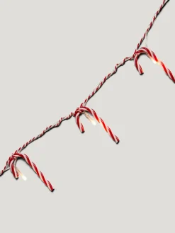 coincasa Luci Natalizie|Catena di luci a forma di candycane Rosso