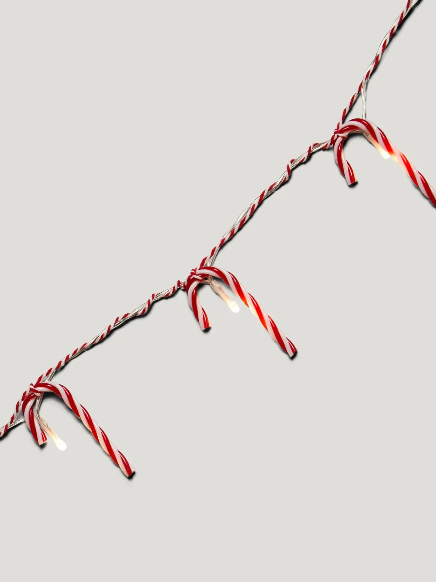 coincasa Luci Natalizie|Catena di luci a forma di candycane Rosso