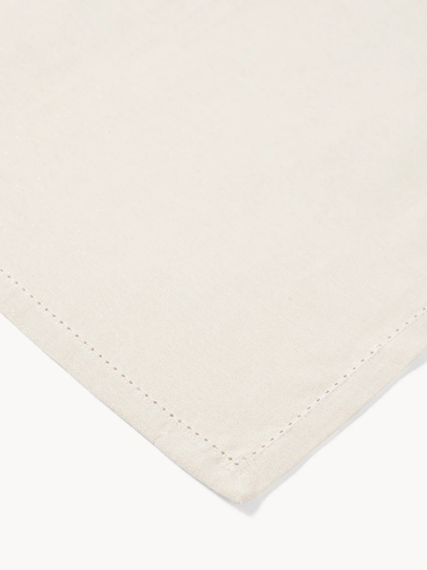 coincasa Tovaglie E Tovaglioli|Tovaglie E Runner Natalizi|Centrotavola in cotone e lurex con orlo à jour Bianco