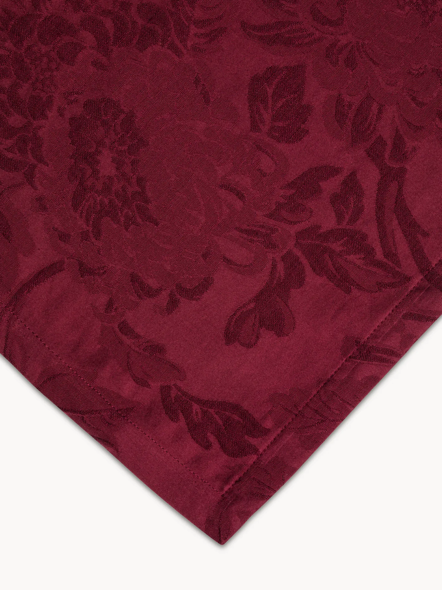 coincasa Biancheria Da Tavola|Tovaglie E Tovaglioli|Centrotavola in cotone e lino jacquard motivo floreale Rosso bordeaux