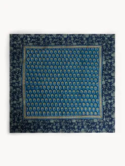 coincasa Biancheria Da Tavola|Tovaglie E Tovaglioli|Centrotavola in puro cotone stampa block print piazzata Blu