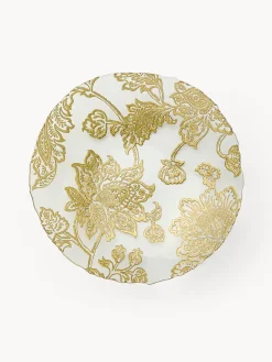 coincasa Piatti|Centrotavola in vetro dec fiori Oro