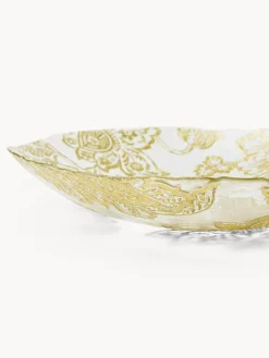 coincasa Piatti|Centrotavola in vetro dec fiori Oro