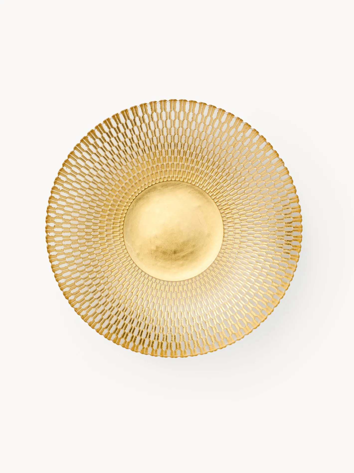 coincasa Piatti|Centrotavola in vetro lavorato Oro