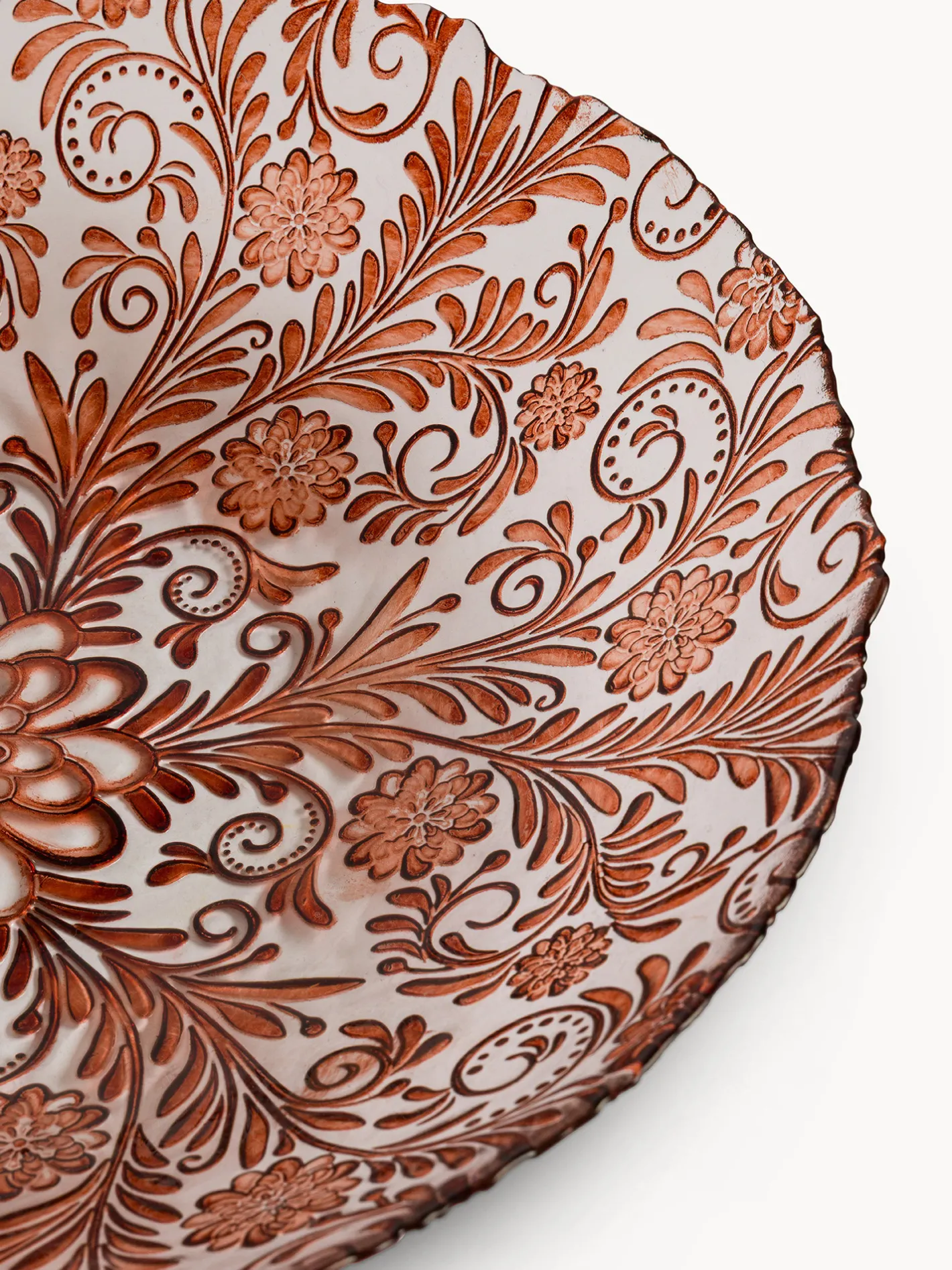 coincasa Accessori E Utensili Cucina|Centrotavola in vetro motivo floreale Arancione chiaro