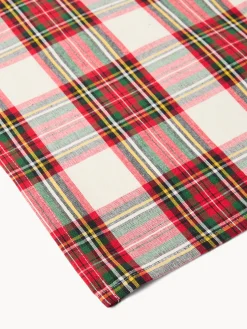 coincasa Tovaglie E Tovaglioli|Tovaglie E Runner Natalizi|Centrotavola tartan in puro cotone tinto filo Multicolor