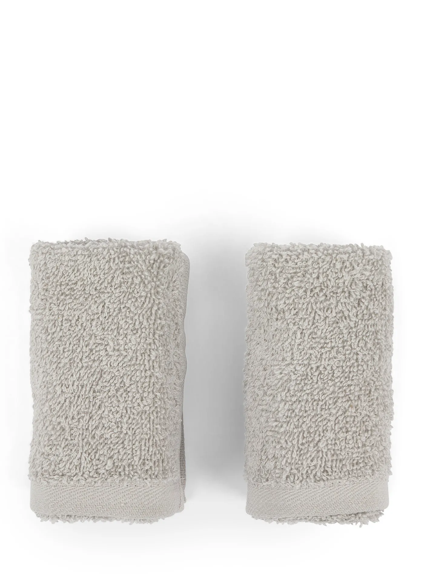 coincasa Asciugamani|Biancheria Bagno|Cestino 4 lavette cotone tinta unita Thermae Grigio