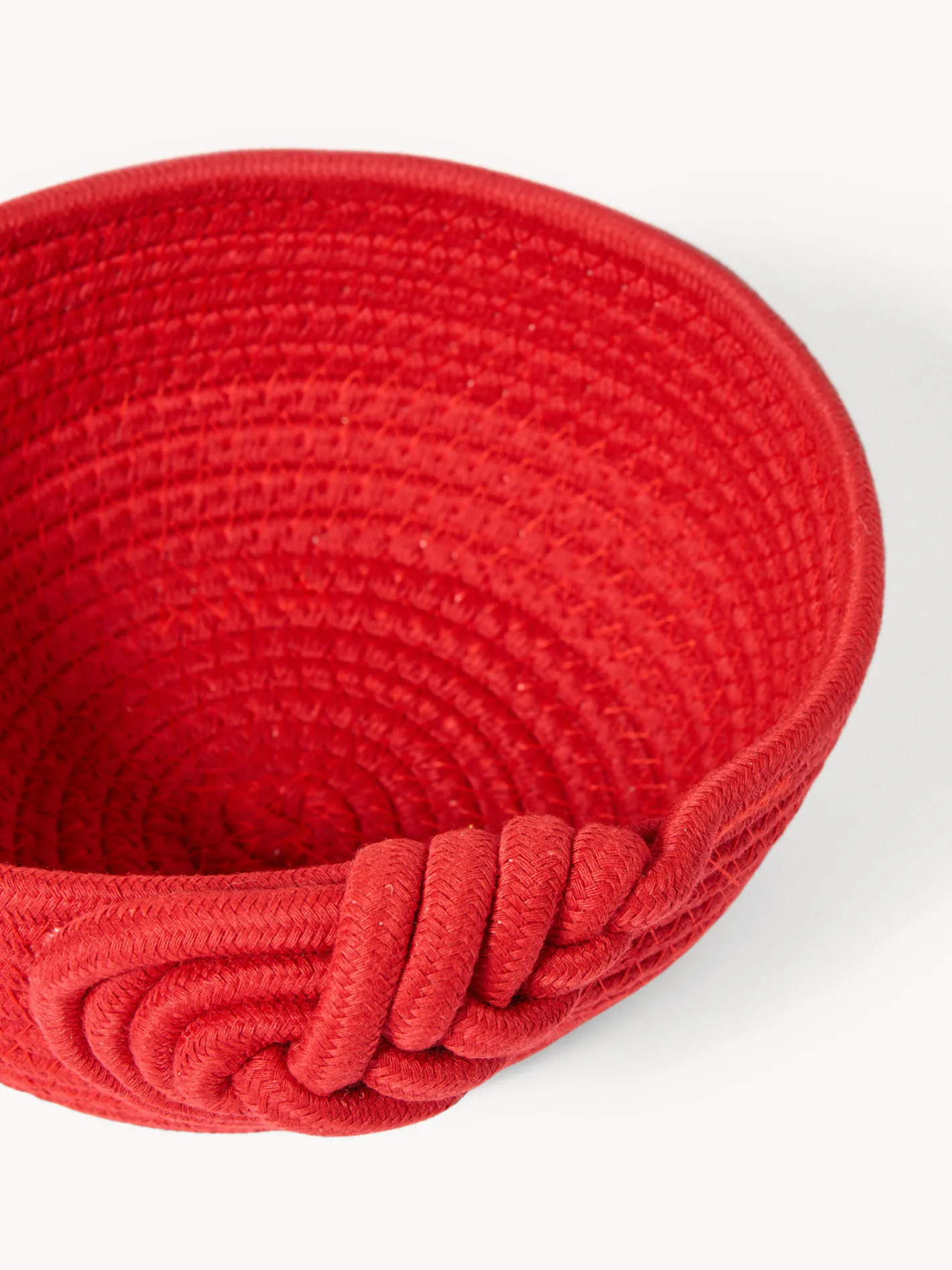 coincasa Contenitori E Cestini|Cestino con dettaglio intrecciato Rosso