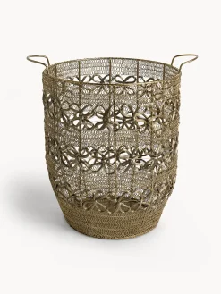 coincasa Cesti E Organizer|Lanterne E Vasi Da Esterno|Cesto decorativo in filo metallico Oro