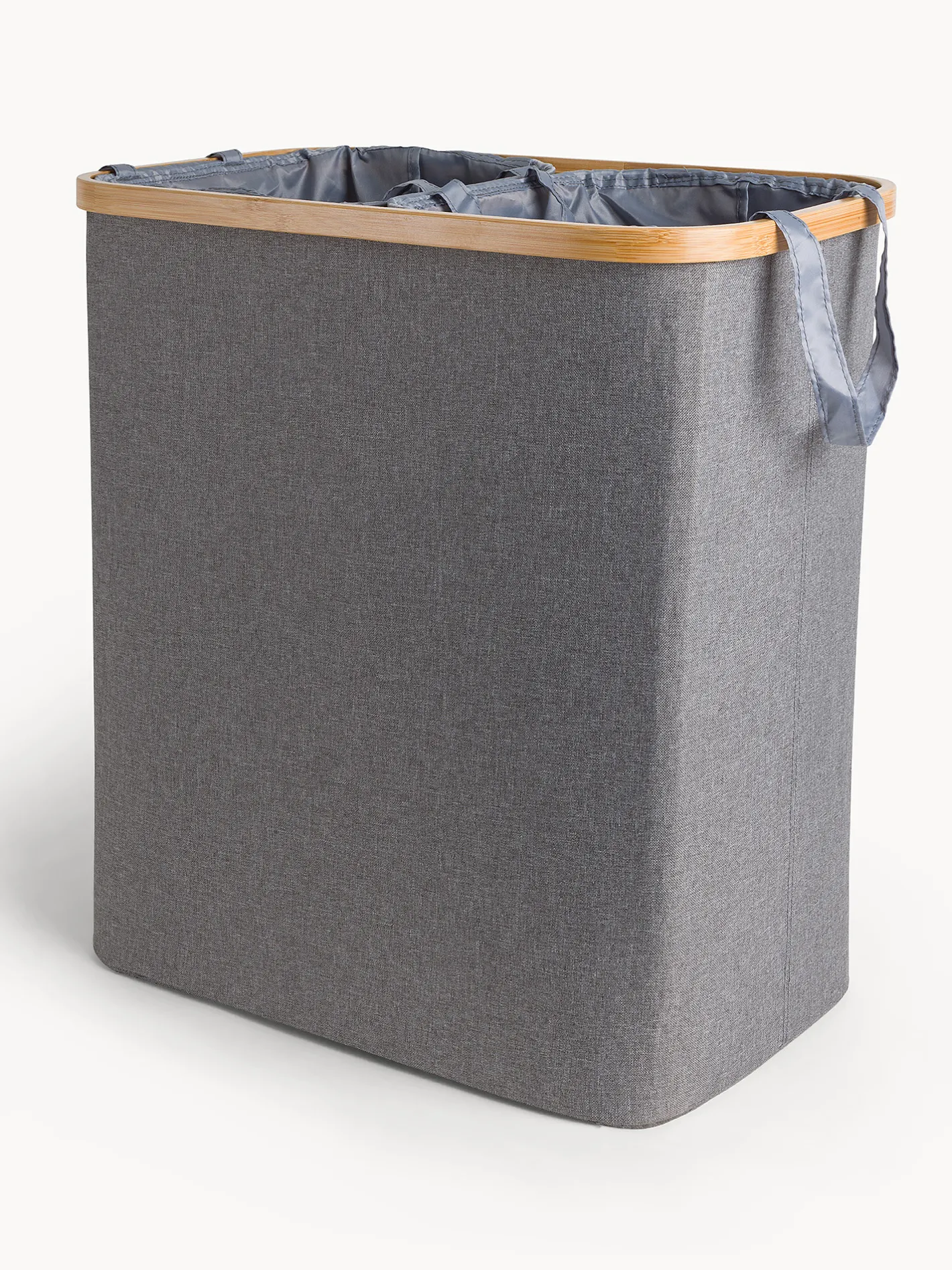 coincasa Accessori Bagno|Biancheria Bagno|Cesto in bamboo doppio scomparto Grigio