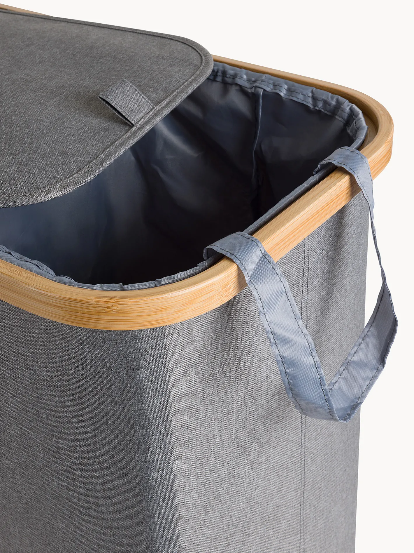 coincasa Accessori Bagno|Biancheria Bagno|Cesto in bamboo doppio scomparto Grigio