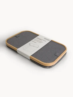 coincasa Accessori Bagno|Biancheria Bagno|Cesto in bamboo doppio scomparto Grigio