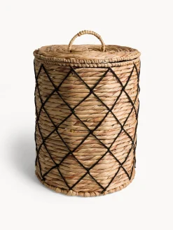 coincasa Cesti E Organizer|Cesto in giacinto d'acqua intrecciato a mano Marrone chiaro