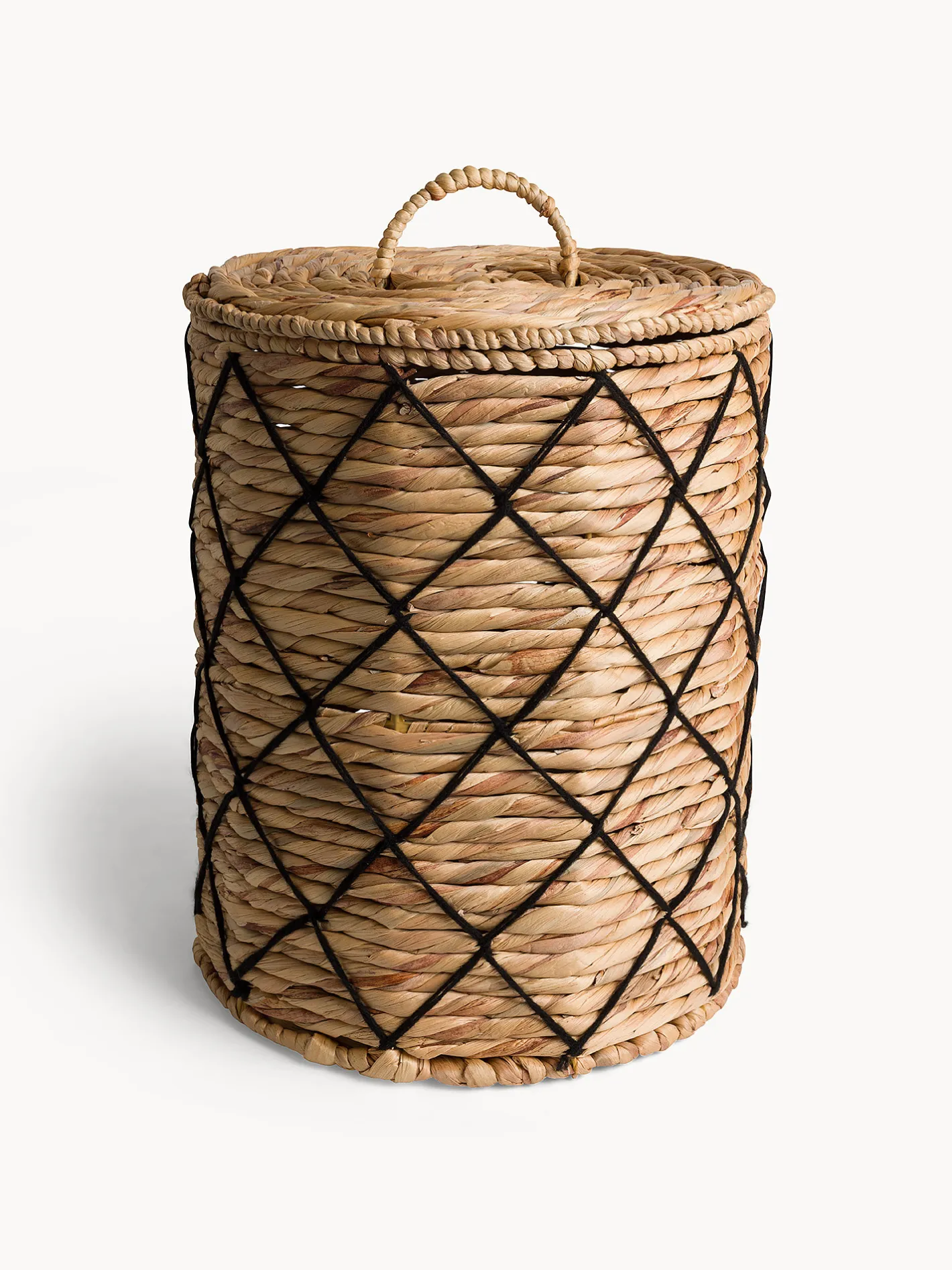 coincasa Cesti E Organizer|Cesto in giacinto d'acqua intrecciato a mano Marrone chiaro