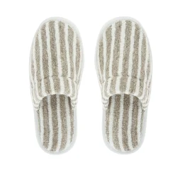 coincasa Accappatoi E Ciabatte|Biancheria Bagno|Ciabatte puro cotone a righe Thermae Beige