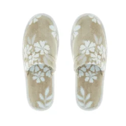 coincasa Accappatoi E Ciabatte|Biancheria Bagno|Ciabatte spugna di cotone motivo floreale Beige
