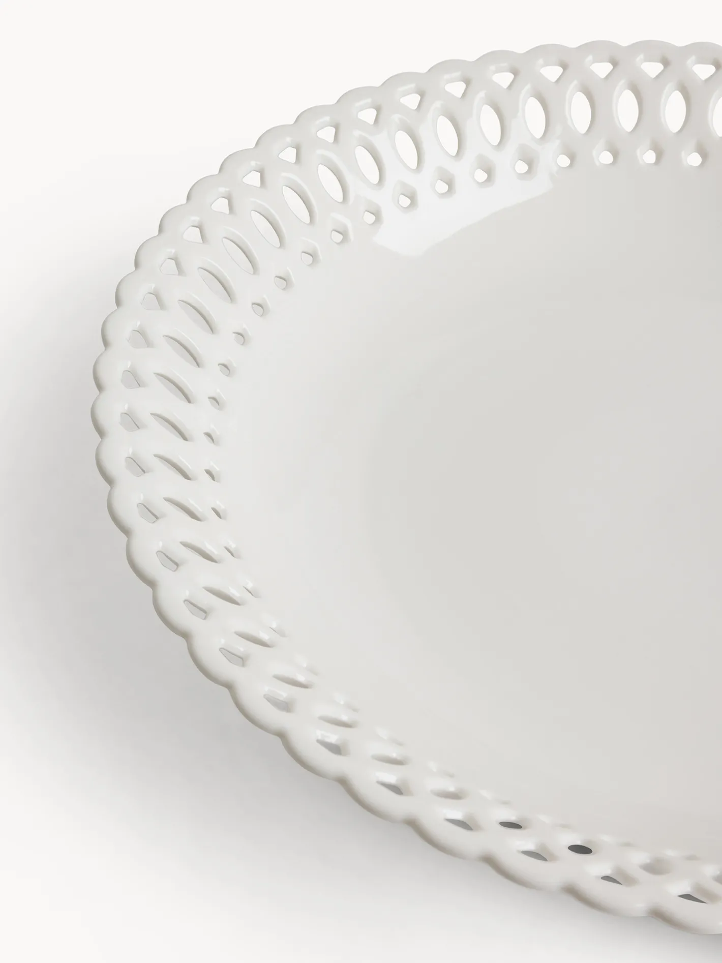 coincasa Coppe E Coppette|Coppa con base in porcellana traforata Bianco