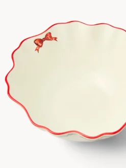 coincasa Coppe E Coppette|Coppe E Contenitori Natalizi|Coppa in porcellana Natale vintage Bianco