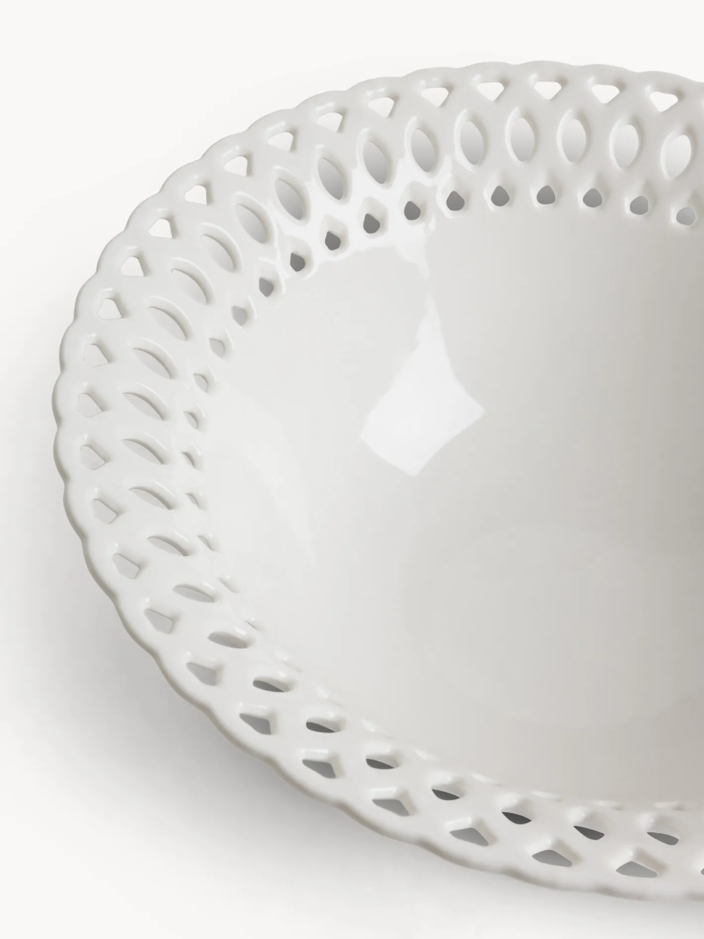 coincasa Coppe E Coppette|Coppa in porcellana traforata Bianco