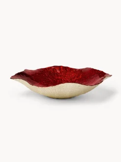 coincasa Coppe E Coppette|Coppe E Contenitori Natalizi|Coppa in vetro ondulata Rosso