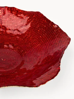 coincasa Coppe E Coppette|Coppe E Contenitori Natalizi|Coppa in vetro ondulata Rosso