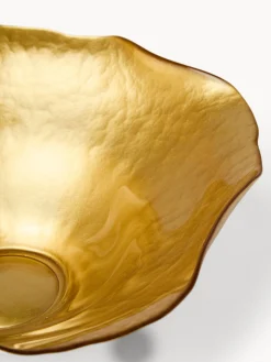 coincasa Coppe E Coppette|Coppe E Contenitori Natalizi|Coppa ondulata in vetro spruzzato Oro