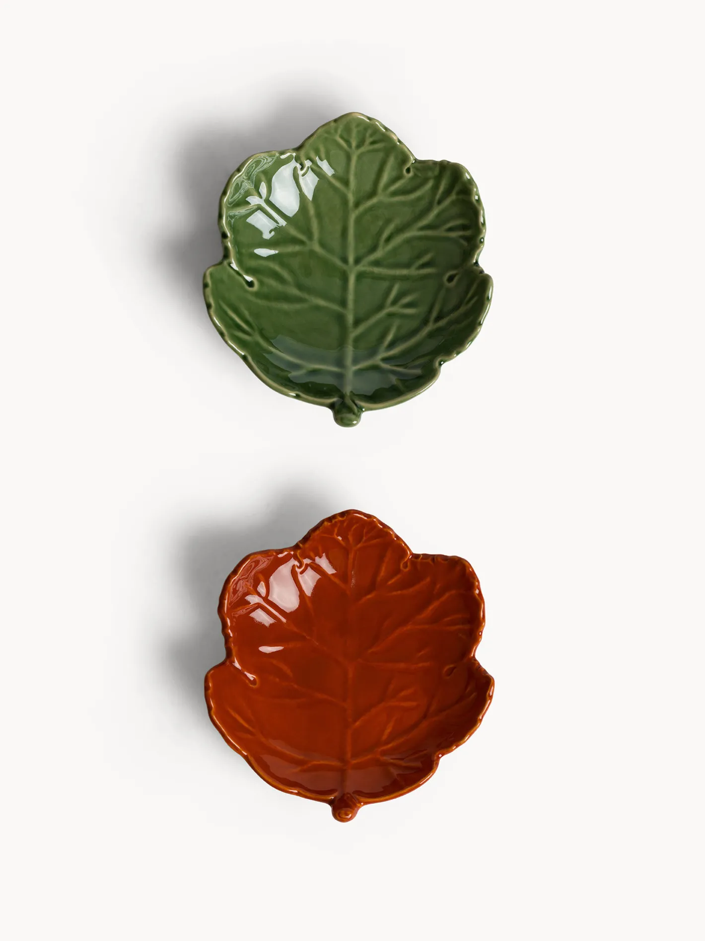 Coppe E Coppette|Coppetta in stoneware a forma di foglia Multicolor