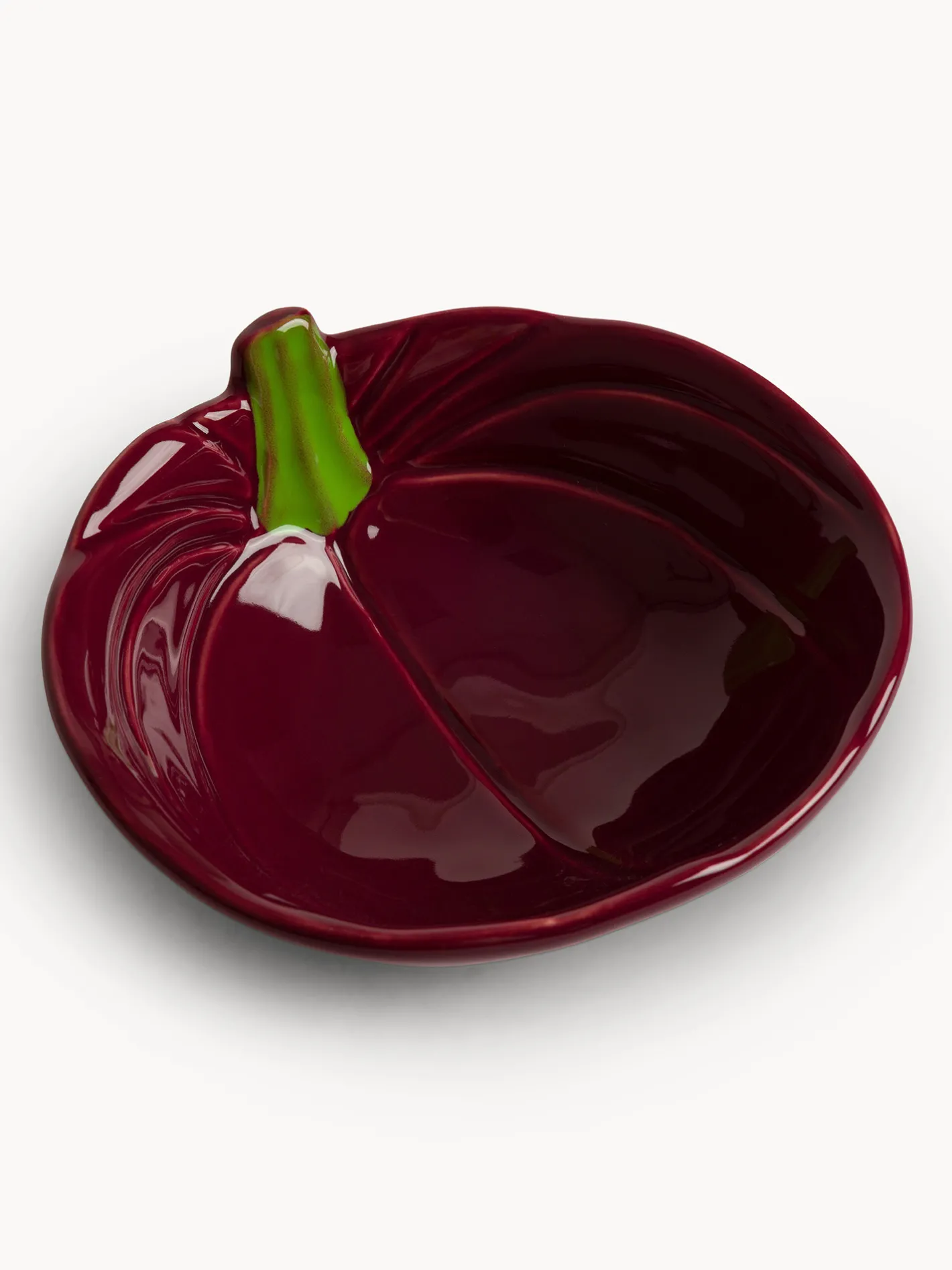 Coppe E Coppette|Coppetta in stoneware a forma zucca Rosso bordeaux