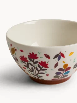 Coppe E Coppette|Coppetta in stoneware motivo foglioline Multicolor