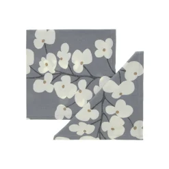 coincasa Biancheria Da Tavola|Tovaglie E Tovaglioli|Coppia tovaglioli stampa fiori Bianco/Blu