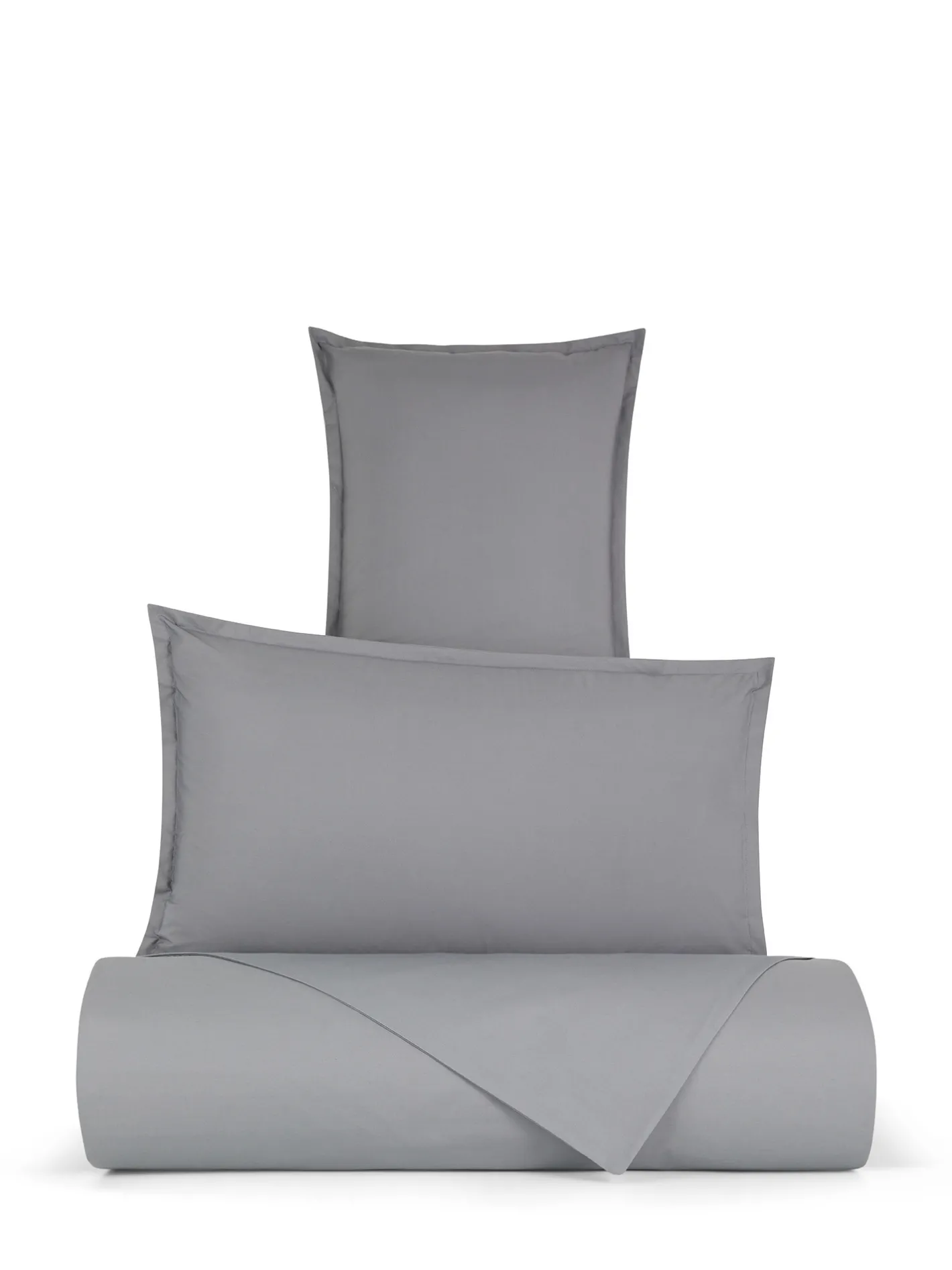 coincasa Biancheria Da Letto|Copripiumini|Copripiumino in cotone percalle Zefiro Grigio