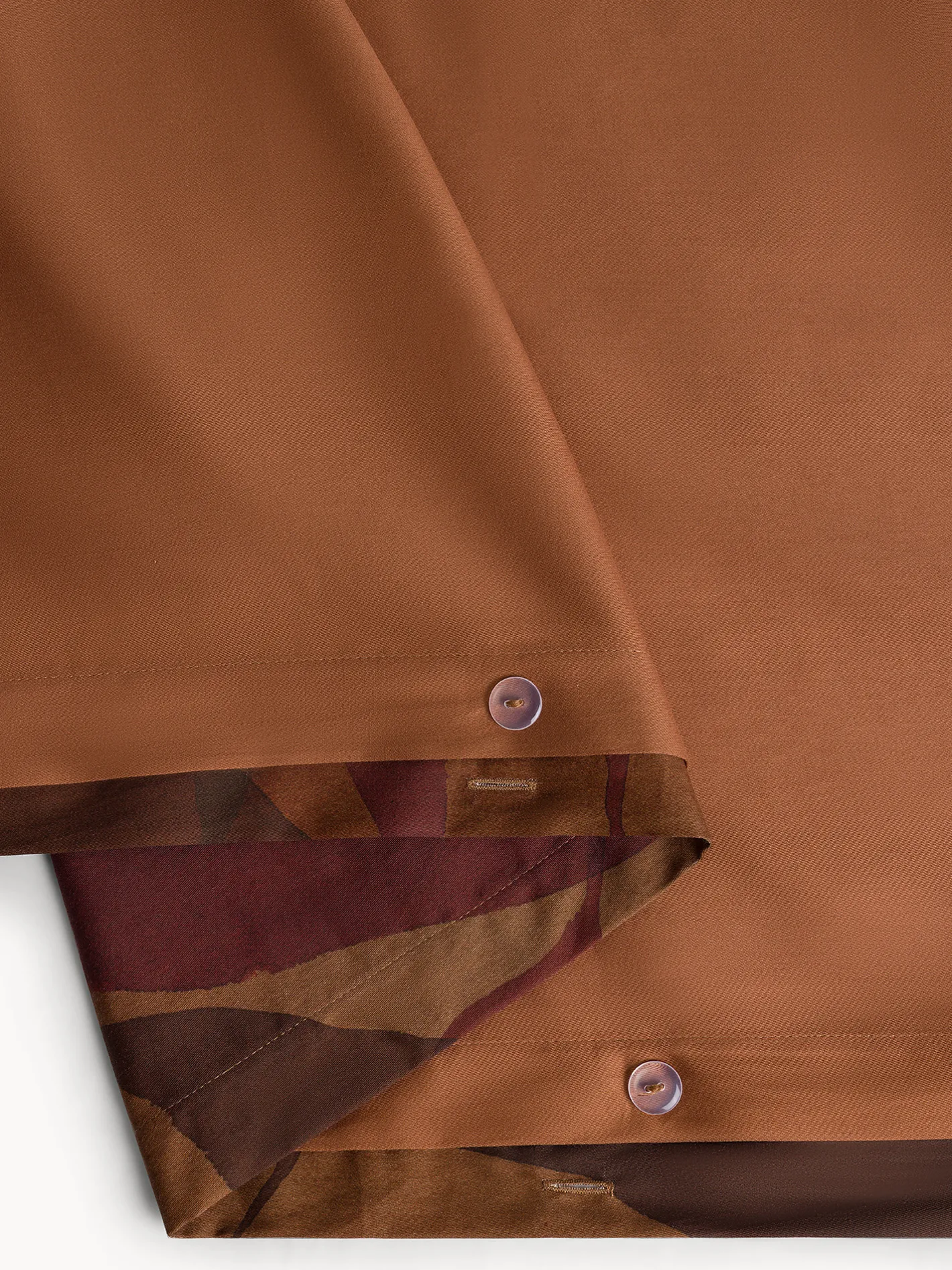 coincasa Biancheria Da Letto|Copripiumini|Copripiumino in raso di cotone stampa foliage Arancione ambra