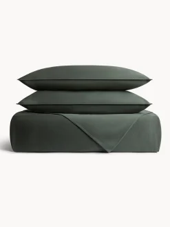 coincasa Biancheria Da Letto|Copripiumini|Copripiumino in raso di cotone lavato Verde