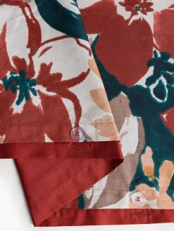 coincasa Biancheria Da Letto|Copripiumini|Copripiumino in raso di cotone stampa floreale Multicolor