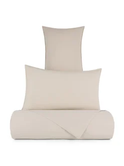 society limonta Biancheria Da Letto|Copripiumini|Copripiumino percalle di cotone stampato Special Capsule SOCIETY Made in Italy per Coincasa Beige