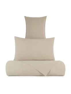 society limonta Biancheria Da Letto|Copripiumini|Copripiumino percalle di cotone stampato Special Capsule SOCIETY Made in Italy per Coincasa Beige scuro