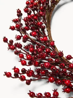 coincasa Ghirlande Natalizie|Corona con bacche rosse Rosso