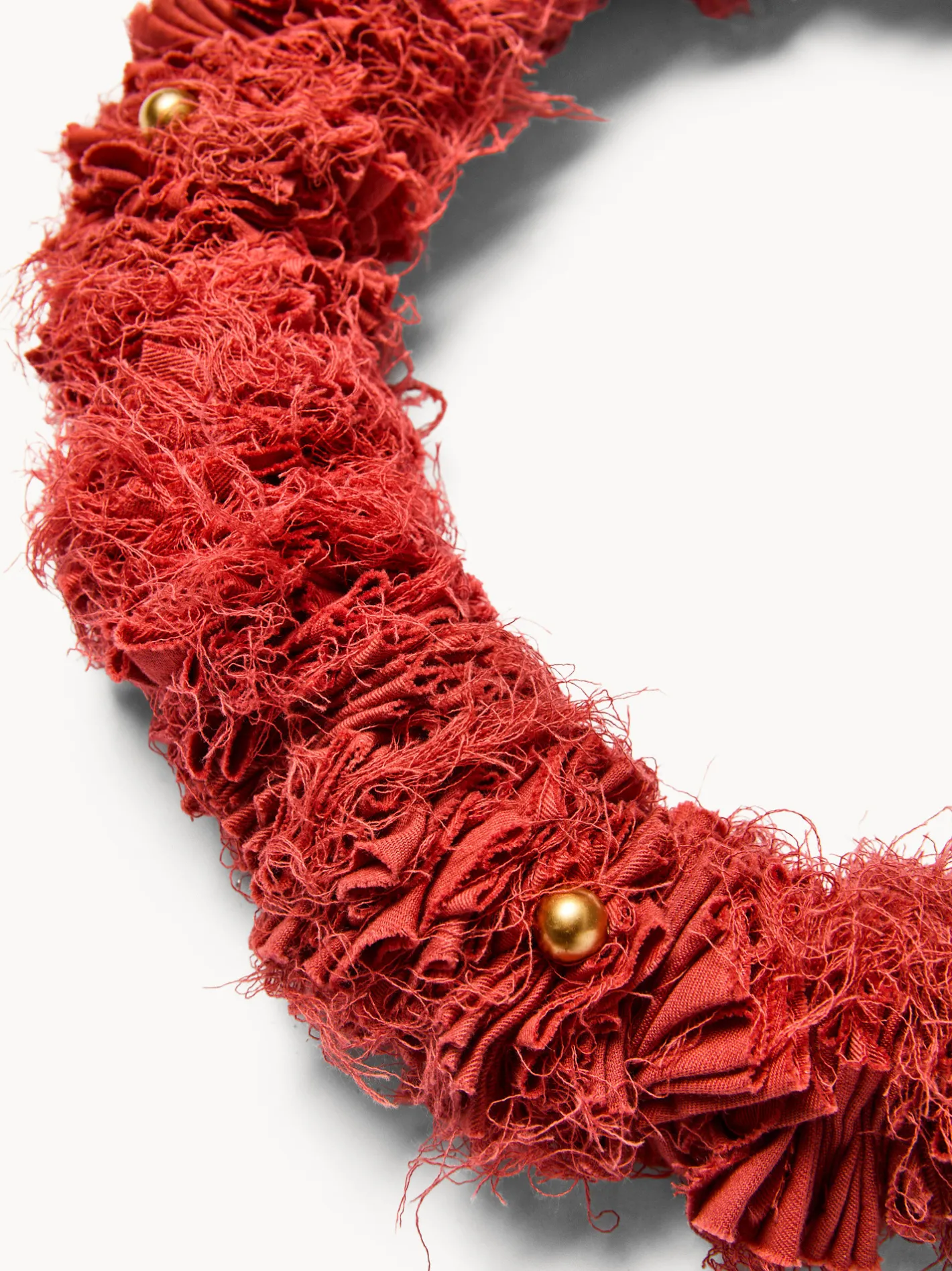 coincasa Ghirlande Natalizie|Corona fatta di tessuti Rosso