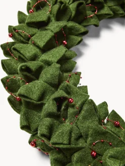 coincasa Ghirlande Natalizie|Corona in feltro Verde