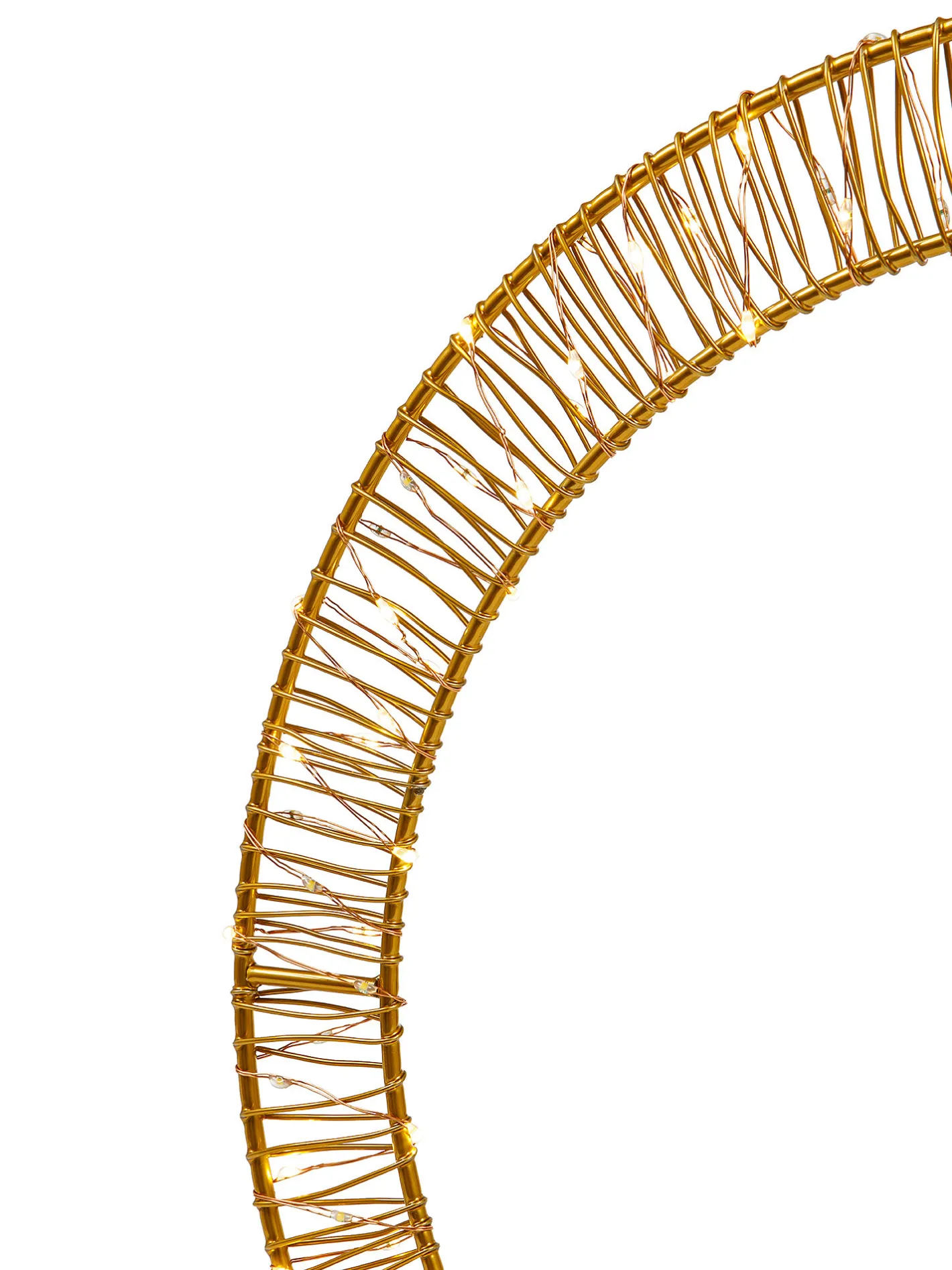 coincasa Luci Natalizie|Corona luminosa micro led Giallo oro