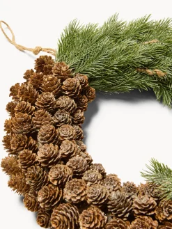 coincasa Ghirlande Natalizie|Corona rami con pigne Multicolor