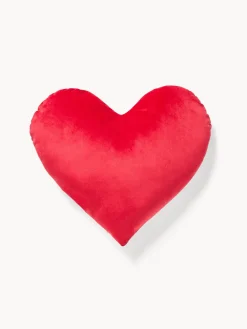 coincasa Cuscini Natalizi|Cuscino a cuore in velluto Rosso