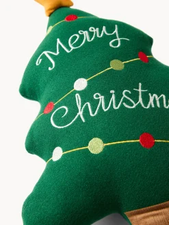 coincasa Cuscini Natalizi|Cuscino a forma di albero di Natale Verde