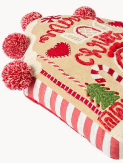 coincasa Cuscini Natalizi|Cuscino casetta di marzapane Rosso