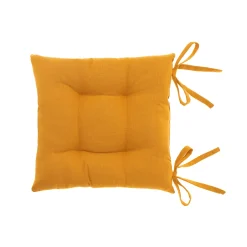 coincasa Cuscini Per Sedie|Cuscino da sedia mèlange a trama fiammata Giallo ocra