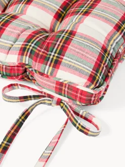 coincasa Cuscini Per Sedie|Cuscino da sedia tartan a materasso in puro cotone tinto filo Multicolor