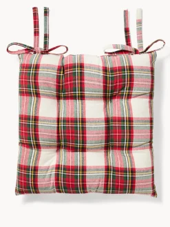coincasa Cuscini Per Sedie|Cuscino da sedia tartan in puro cotone tinto filo Multicolor