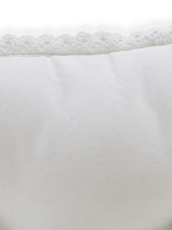 coincasa Cuscini Per Sedie|Cuscino da sedia twill di cotone con ricamo Bianco