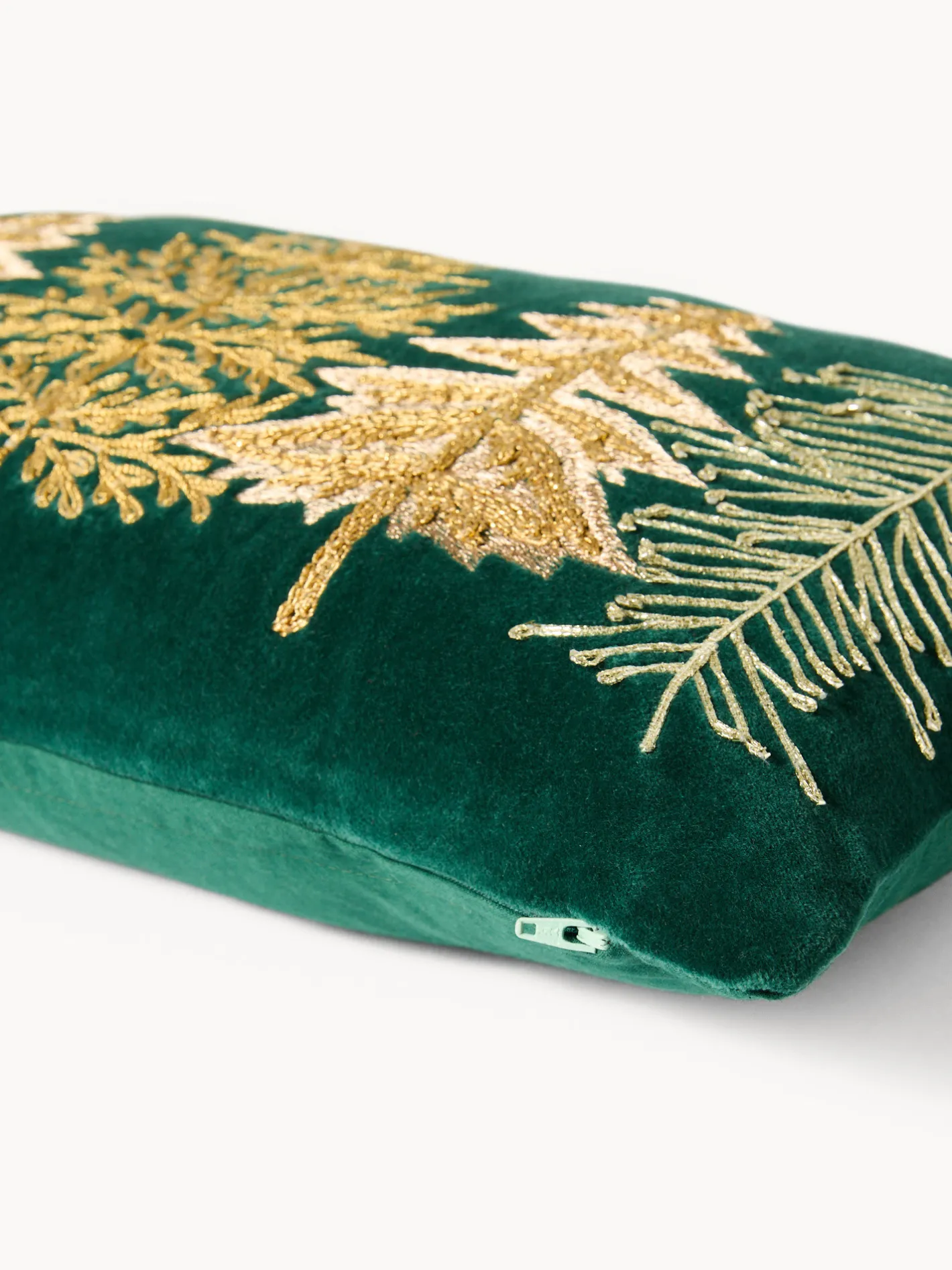 coincasa Cuscini Divano|Cuscini Natalizi|Cuscino 30x50 alberi ricamati Verde